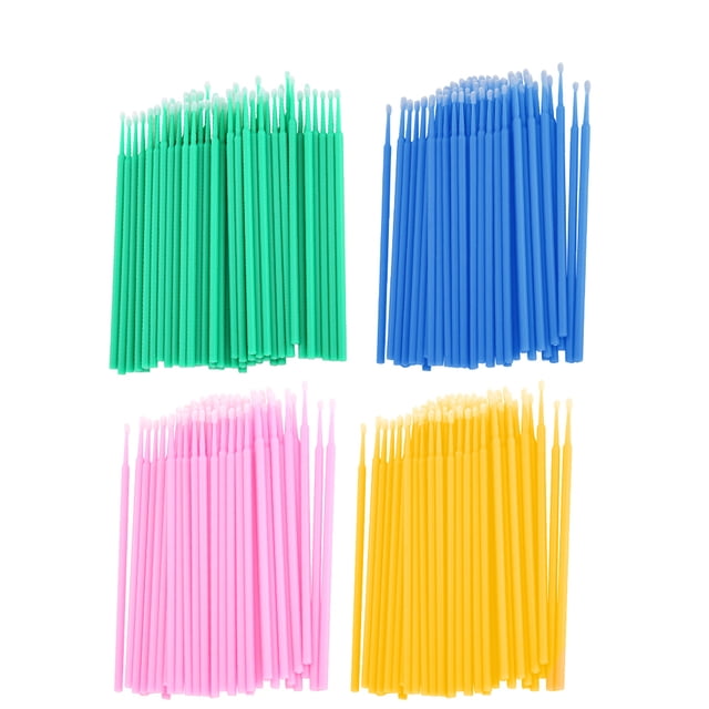 Bastoncillo de algodón NikouMX 400 piezas Rosa Azul Amarillo Verde