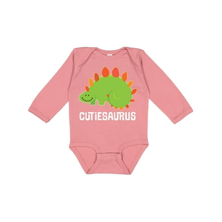 

Inktastic Dinosaur Cutiesaurus Outfit Gift Baby Boy or Baby Girl Long Sleeve Bodysuit