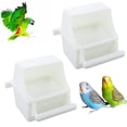 thumbnail image 1 of Comedero para pájaros DQITJ, jaula que no ensucia, para colgar comida y agua, 2 unidades, 1 of 6