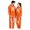 Z86-Orange, variant on YUEHUA Holiday Sleepwear Jumpsuit, Unisex Skeleton Pattern One-Piece Pajamas, Soft & Warm for Layering, for Couple's Outings