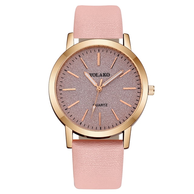 Reloj de cuarzo para mujer, relojes para mujer YOLAKO Reloj de pulsera analógico de cuero de cuarzo casual para mujer