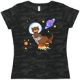 thumbnail image 3 of Inktastic Otter Space cute otter with rocket pack Women's T-Shirt, 3 of 5