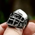thumbnail image 4 of K-KED Men's Powerful Headguard Gorilla Ring Stainless Steel Gothic Biker Delicate Jewelry Ring-9, 4 of 6