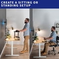 thumbnail image 6 of VIVO Dual Monitor Stand Up Desk Mount Extra Tall 39 inch Pole, Fully Adjustable Stand for up to 27 inch Screens, White, STAND-V012W White 13" - 27" screens, 6 of 10