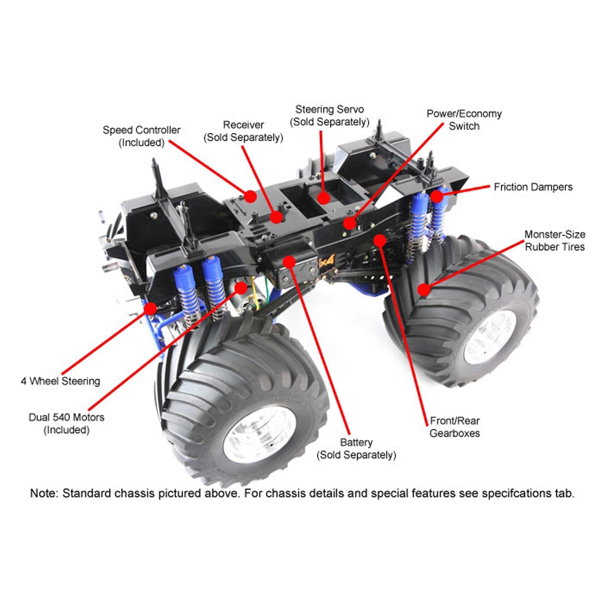 Tamiya Radio Control 1-10 Scale Super Clod Buster Truck Kit with 