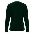 thumbnail image 5 of Tauxra Long Sleeve Tops for Women, Casual V Neck Blouse with Zipper Front, Solid Color Pullover for All Season and Daily Wear, 5 of 7