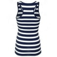 thumbnail image 3 of KOGMO Womens Cotton Stripe Ribbed Racerback Tank Top, 3 of 5
