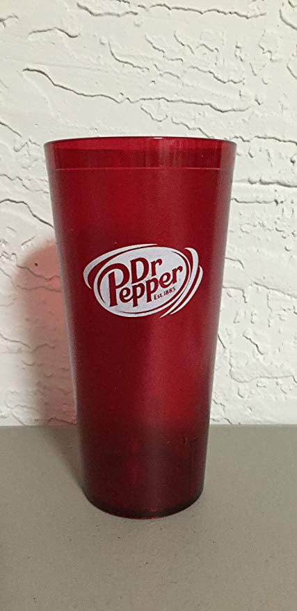 6 Dr Pepper Restaurant Clear Plastic Tumblers Cups 32oz Carlisle New 
