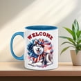 thumbnail image 5 of Siberian Husky Patriotic Welcome for 4Th of July Independence Day 11oz Accent Two-tone Mug Husky Dog Lover Gifts Coffee Tea Cup - 00010, 5 of 5