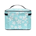 thumbnail image 4 of HELLHERO Travel Cosmetic Organizer Multi-Function Makeup Organizer Large Capacity Cosmetic Bags with Brush Slots Bathroom, White Daisy Floral, 4 of 6