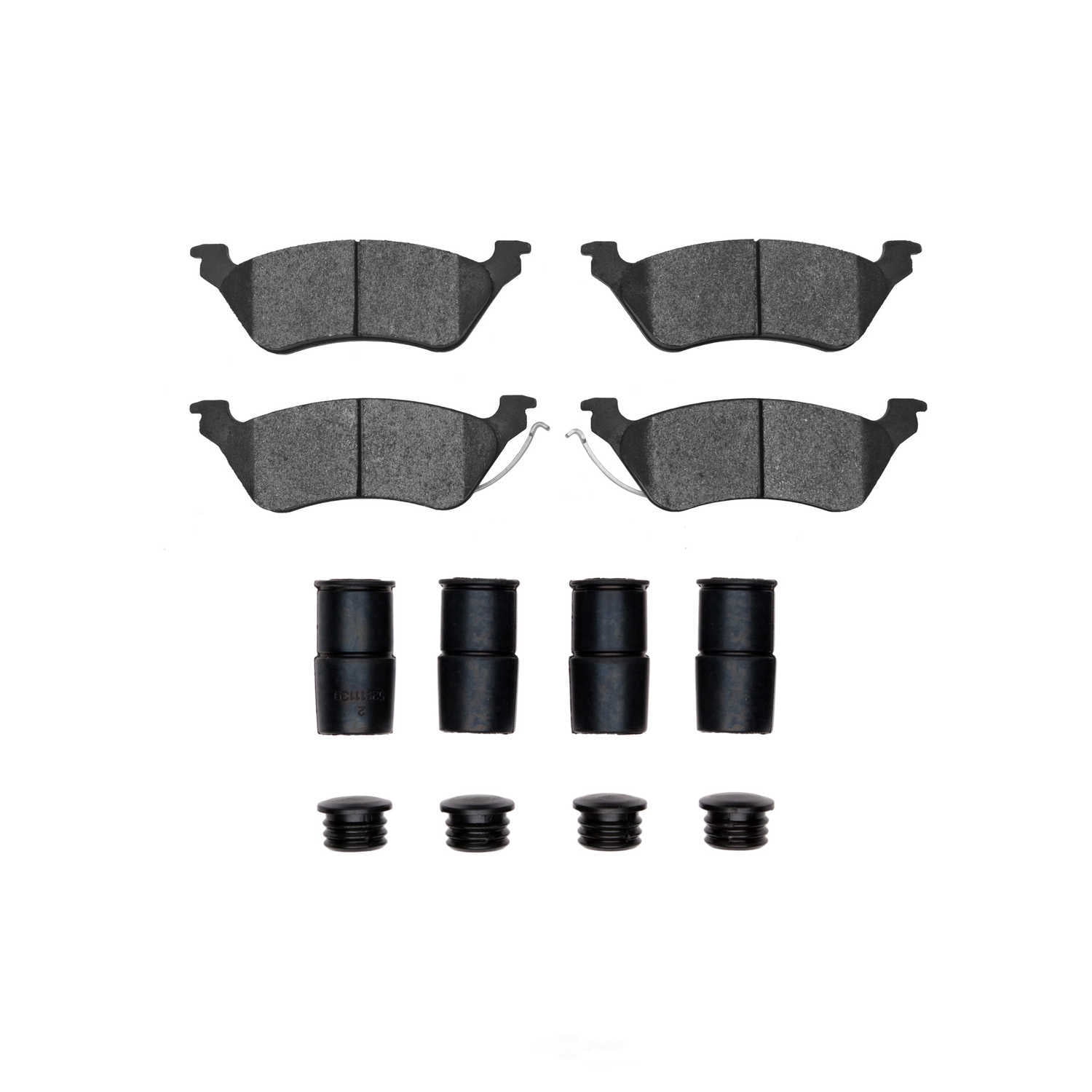 Dynamic Friction Company 1551-0858-01 DFC 5000 Advanced Brake Pads - Semi Metallic and Hardware Kit