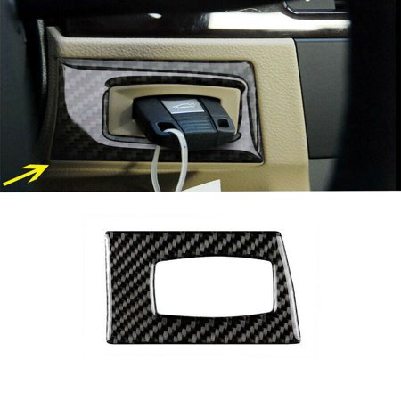 Carbon Fiber Keyhole Strips Cover Trim For For For BMW 3 Series E90 E92 E93 2005-12