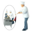 thumbnail image 4 of 1:64 Figures People Chef Miniure Scene DIY Model Building Kits Chef Grey 3, 4 of 10