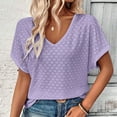 thumbnail image 5 of Spring Tops for Women Womens Tops Plus Size Clearance Spring Summer 2025 Women V Neck Short Sleeves Loose T-Shirt Blouse Tops, 5 of 8