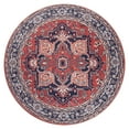 thumbnail image 2 of JONATHAN Y WASHABLE 8' Round Area Rug, Cirali Ornate Large Medallion - Red/Navy, WSH105A-8R, 2 of 7