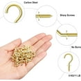thumbnail image 4 of 100 Pcs Small Screw Hooks, 1/2 Inch Mini Screw in Jewelry Hooks Tiny Metal Cup Hooks Screw in Wall Hooks Ceiling Hooks for Crafts Keys Plants String Lights Decors, 4 of 8