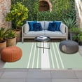 thumbnail image 2 of Sage Green White Stripe Outdoor Rug for Patio/Deck/Porch, Non-Slip Large Area Rug 5 x 7 Ft, Modern Rustic Vertical Striped Indoor Outdoor Rugs Washable Area Rugs, Reversible Camping Rug Carpet Runner, 2 of 8
