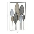 thumbnail image 3 of DecMode Bronze Metal Tall Cut-Out Leaf Wall Decor with Intricate Laser Cut Designs, 3 of 9