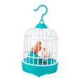 thumbnail image 1 of Juguete electrónico de jaula de pájaros de simulación, Mini juguete de pájaro cantando, juguetes musicales, pájaro eléctrico con Control de voz para Azul, 1 of 8