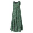 thumbnail image 4 of Robe Maxi Sans Manches d'Été pour Femmes Cou Imprimé Floral Robes de Plage Décontractée Boho Longue Robe Débardeur, 4 of 6