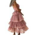 thumbnail image 3 of Robes en Tulle pour Femmes Robe Blanche Sans Bretelles Robe Fluide en Maille Courte Longue Robe de Soirée Robes de Retour à la Maison, 3 of 8