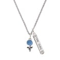 thumbnail image 1 of Delight Jewelry Silvertone Blue Baby Rattle Silvertone Hope Anchors the Soul Bar Charm Necklace, 23", 1 of 4
