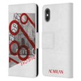 thumbnail image 1 of Head Case Designs Officially Licensed AC Milan Adults Passion Leather Book Wallet Case Cover Compatible with Apple iPhone X / iPhone XS, 1 of 3