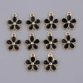 thumbnail image 6 of EHJRE 10Pcs Enamel Flower Charms Pendants for Jewelry Making Bracelets DIY Black, 6 of 9
