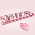 thumbnail image 2 of Mofii Sweet Keyboard Mouse Combo Mixed Color 2.4G Wireless Keyboard Mouse Set Circular Suspension Key Cap for PC Laptop Pink, 2 of 7