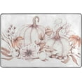 thumbnail image 4 of SKYSONIC 36x24in Pink Halloween Pumpkins Area Rug, Botanical Watercolor Flowers Non-Slip Floor Carpet for Indoor Living Dining Room Bedroom, 4 of 5