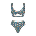 thumbnail image 4 of Daiia Corgi with Flowers Women's Bikini Set Two Piece Swimsuit High Waisted Bikini Adjustable Straps Bikini Perfect for Beach, Pool, and Summer Vacation-X-Large, 4 of 9