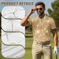 thumbnail image 5 of HUIACONG Gold Glitter Couples Matching Shirts Sleeveless Golf Tops for Women Golf Shirt for Men Short Sleeve Active Tops Lightweight Moisture Wicking Breathable Outdoor Wear Man S, 5 of 6