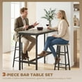 thumbnail image 4 of HOMCOM 3-Piece Bar Table and Chairs Set for Dining Room, Brown, 4 of 10