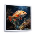 thumbnail image 2 of Designart "Aquariums Majestic Marine painting" Animals Floater Framed Wall Art Print, 2 of 7