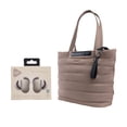 thumbnail image 3 of Combo bolso tote para laptop 13in COOL CAPITAL color café y Cherry audífonos TWS STF color arena, 3 of 5