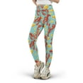 thumbnail image 2 of Lotusprinthandmade Lobster and Butter Print All-over Print Leggings XS-5XL (5XL), High-Waist Leggings For Lovers, 2 of 4