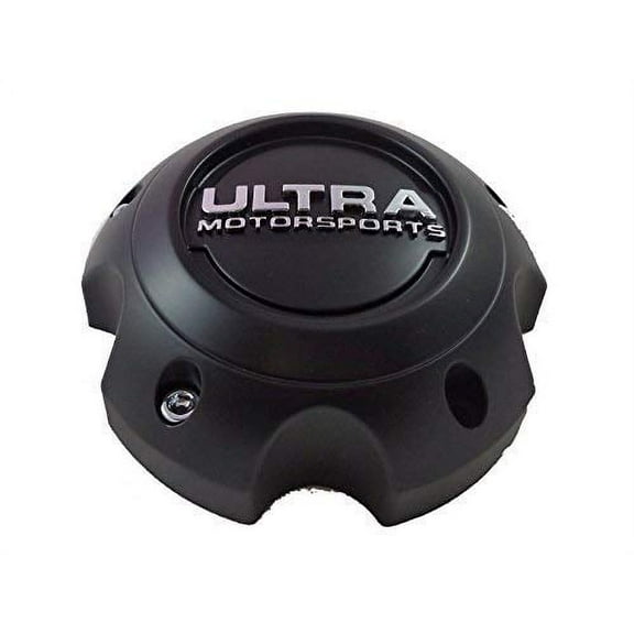 Ultra Motorsports 5 LUG Black Custom Wheel Center Cap Set of 1 Pn: 89-9756