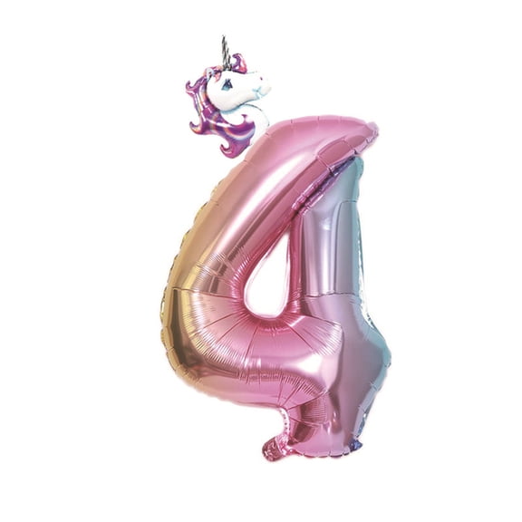 32 Inch Pink Gradient Foil Number Balloons Wedding Birthday Party Decor Supplies 0-9 Number