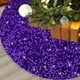 thumbnail image 4 of Falda de árbol de Navidad con copo de nieve y lentejuelas - Falda de árbol morado con purpurina para decoración navideña, tallas 18" 24" 48", fibra de poliéster brillante, 4 of 8