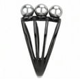 thumbnail image 4 of Black Womens Ring Anillo Para Mujer 316L Stainless Steel Ring with Pearl in Gray, 4 of 4