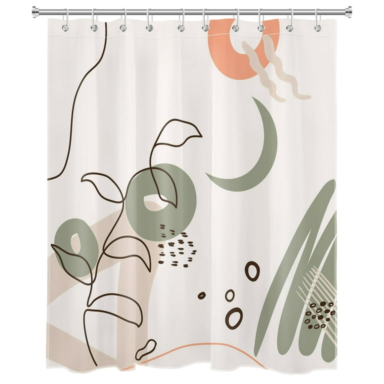  XTMYI Sage Green Bathroom Curtains for Window,Spring Boho Kitchen  Decor,Waterproof Ombre Matching Shower Curtain Window Treatments for Bath  Set,36 Inch Length : Home & Kitchen