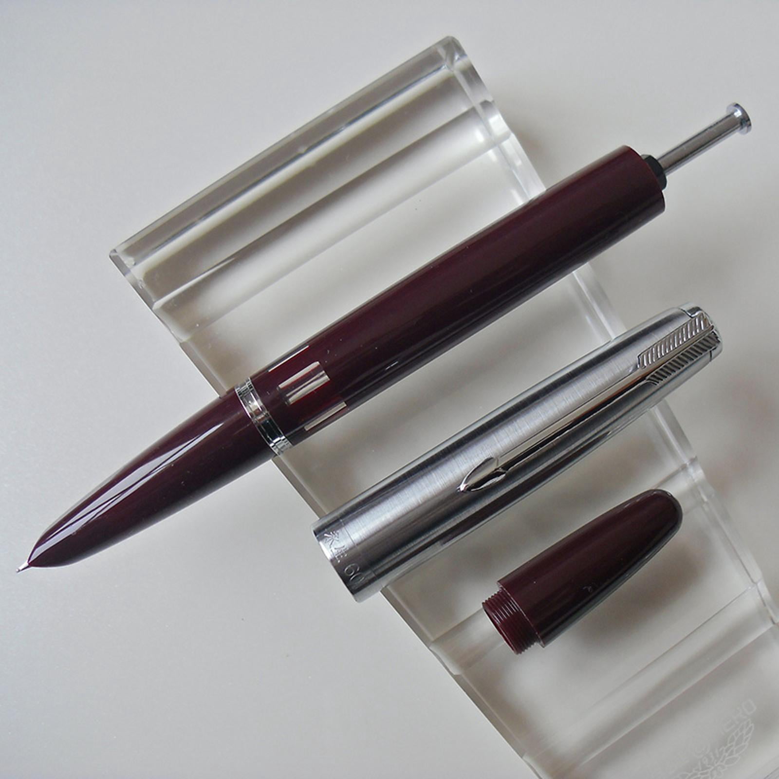 Fountain Pen Iridium F Nib 0.5mm, Resin Body Steel Cap Stylish for Everyday Writing Office
