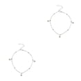 thumbnail image 1 of Minnieouse Tobillera para niñas, cadena de pie de estilo Simple, pulseras de tobillo, accesorio de moda, cadenas de pies para decoración de plata perla 2piezas, 1 of 6