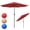 Red(New), variant on Gianna 9FT Outdoor Patio Umbrella Market Table Polyester Fabric Canopy with Push Button Tilt & Crank Iron Frame 8 Ribs UV Protection Waterproof