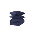 thumbnail image 6 of Brooklyn Loom Oversized Marshmallow Plush 100% Microfiber Polyester Navy 3-Piece King Comforter Set, Solid Casual themed, Adult Bedding, OEKO-TEX Certified, 6 of 10