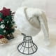 thumbnail image 5 of Gorro navideño de piel blanca con lentejuelas doradas y estampado de copos de nieve | Gorro navideño decorativo de peluche para adultos y niños | Material de poliéster suave, 5 of 5