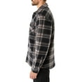 thumbnail image 2 of Men's Smith's Workwear Sherpa-Lined Plaid Microfleece Shirt Jacket Color: Storm Gray Size: XXL, 2 of 5