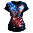 thumbnail image 4 of KHONTS 250th Anniversary USA Shirt for Women 250 America Crew Neck T Shirt Short Sleeve Celebration Patriotic Flag Printed 1776-2026 Tees 02-Red S, 4 of 4