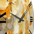 thumbnail image 3 of Designart "Peach Buttercups love expression I" Floral Oversized Wall Clock, 3 of 5