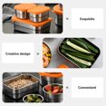 thumbnail image 4 of 2 Pcs Bol Alimentaire Portable Bol en Acier Inoxydable Bol de Service Alimentaire Bol en Métal Scellé, 4 of 8